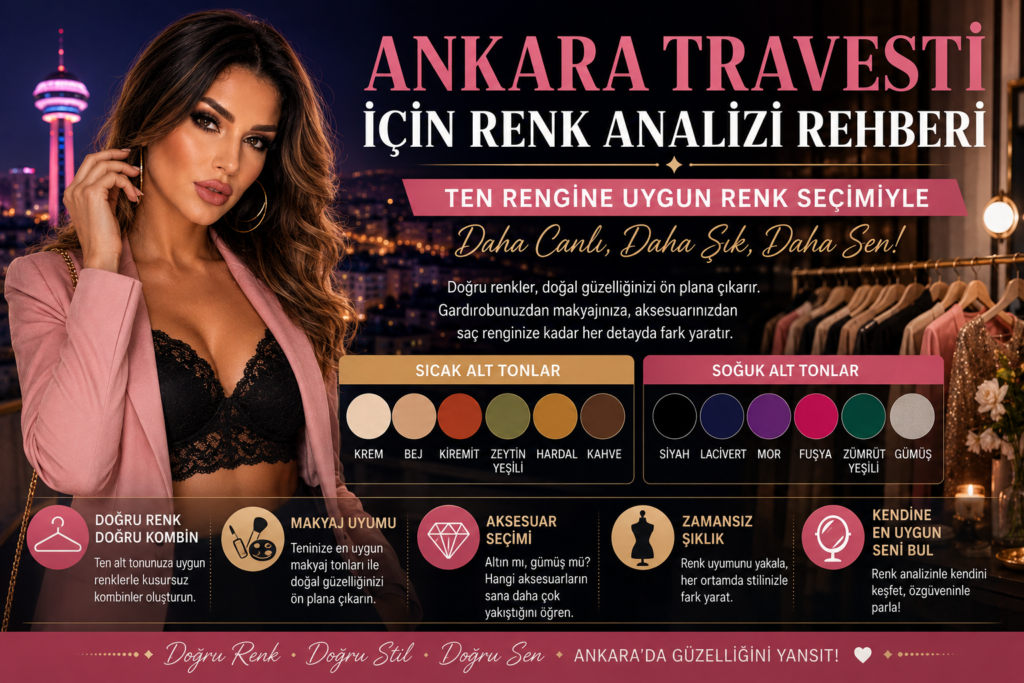 Ankara Travesti İçin 2026 Renk Analizi Rehberi Ten Rengine Uygun Renk Seçmenin İncelikleri